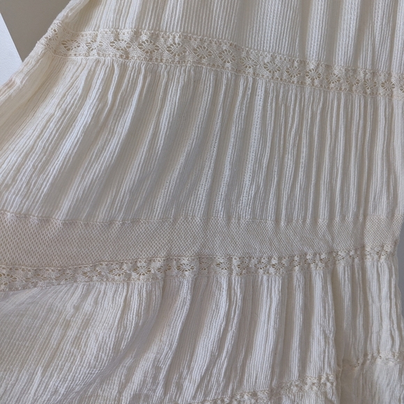 Double D Ranch Homespun Prairie Dress String Ivory Lace Maxi Long  Size 6 - Picture 6 of 13
